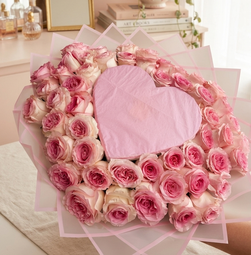 50 natural roses